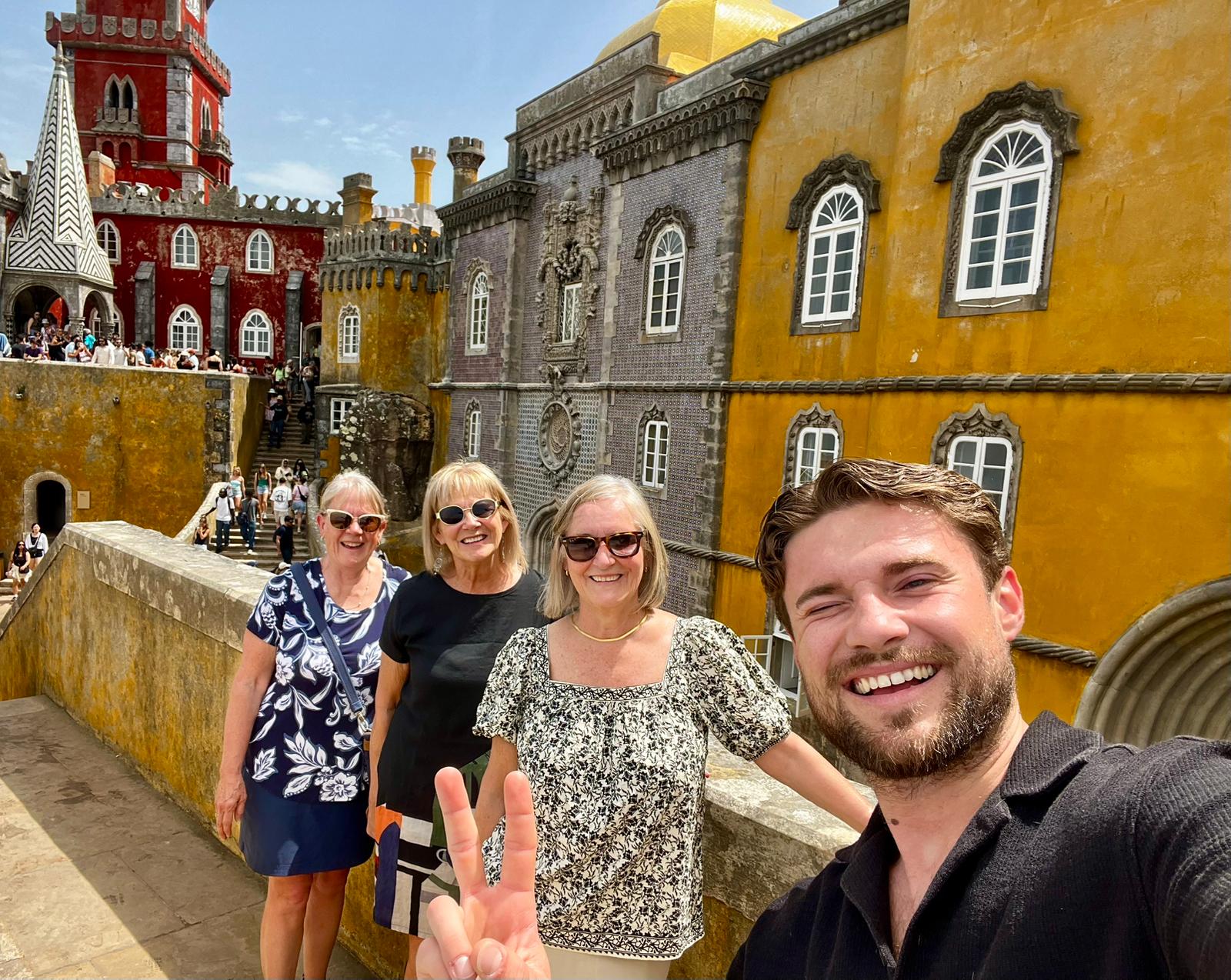 Travel-Luck clients and Julia smiling in Sintra