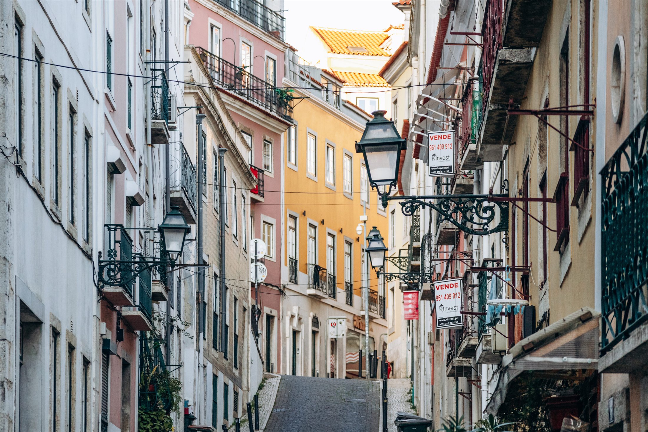Narrow Lisbon street in Alfama for the first full city day