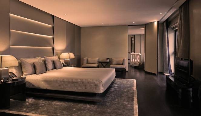 Bedroom at Armani Hotel Milano
