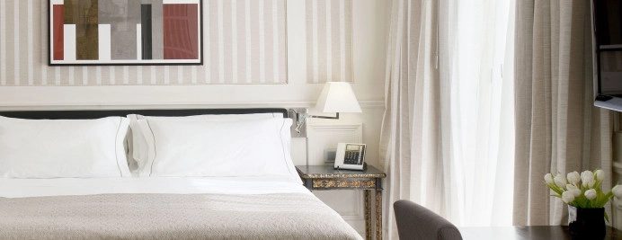 Deluxe Passeig de Gracia bedroom at Majestic Hotel & Spa Barcelona.