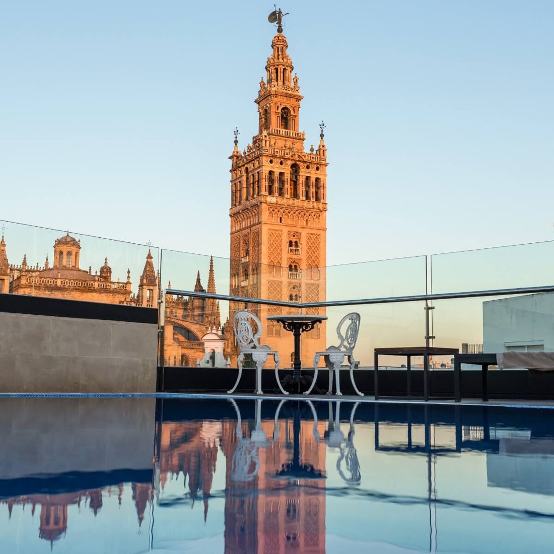 Rooftop pool at Hotel Casa 1800 Sevilla