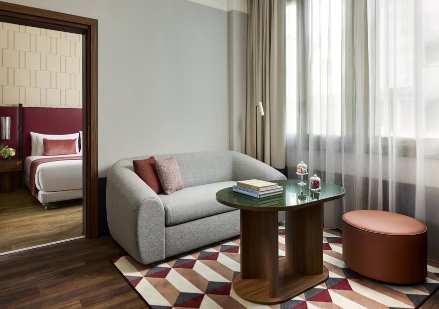Family Suite sitting area at Tivoli President Milano Hotel